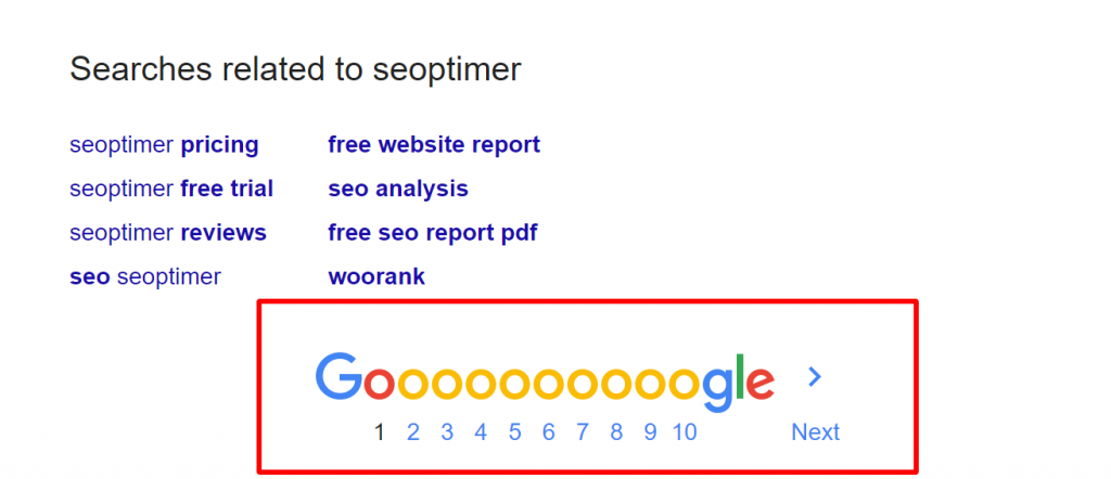 Wat is paginering? Voorbeeld van het gebruik van paginering in zoekmachineresultaten.